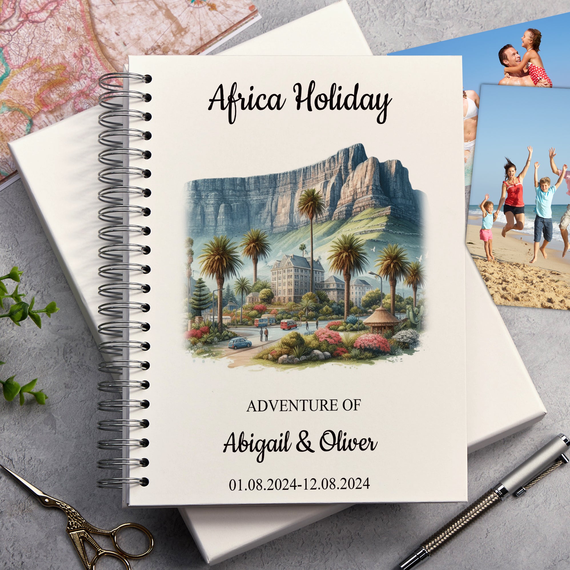 Personalised Africa Holiday Memory Scrapbook Journal Photo Albums