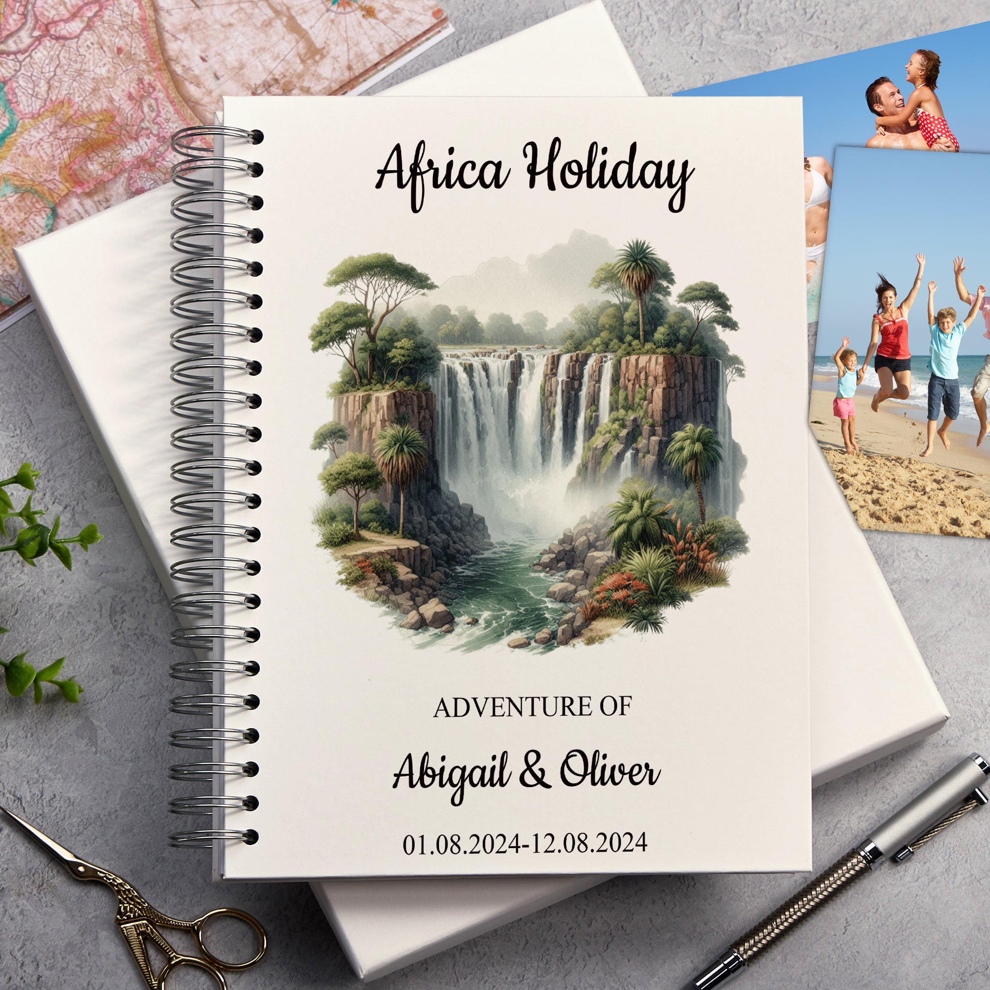 Personalised Africa Holiday Memory Scrapbook Journal Photo Albums