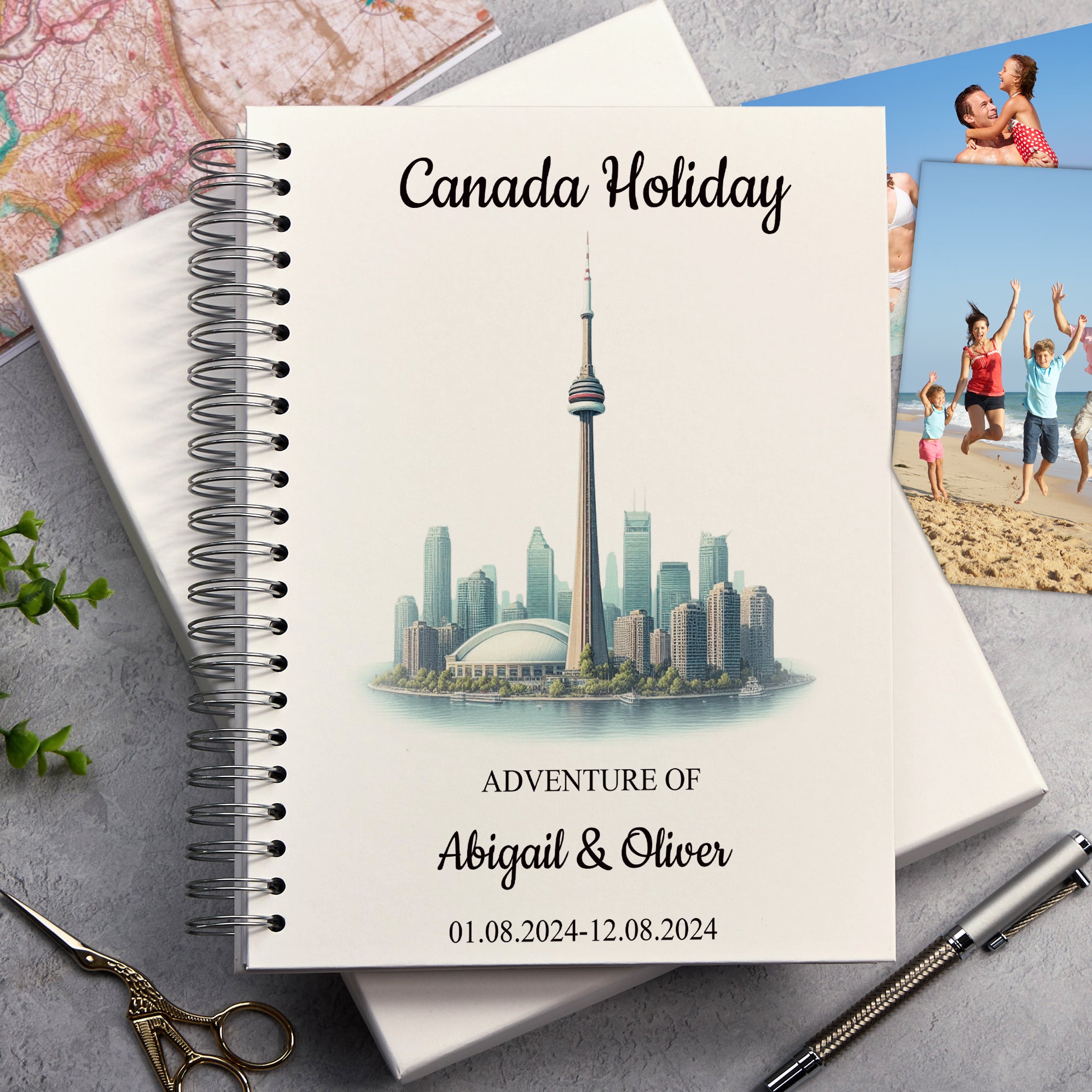 Personalised Canada Holiday Memory Scrapbook Journal Photo Albums