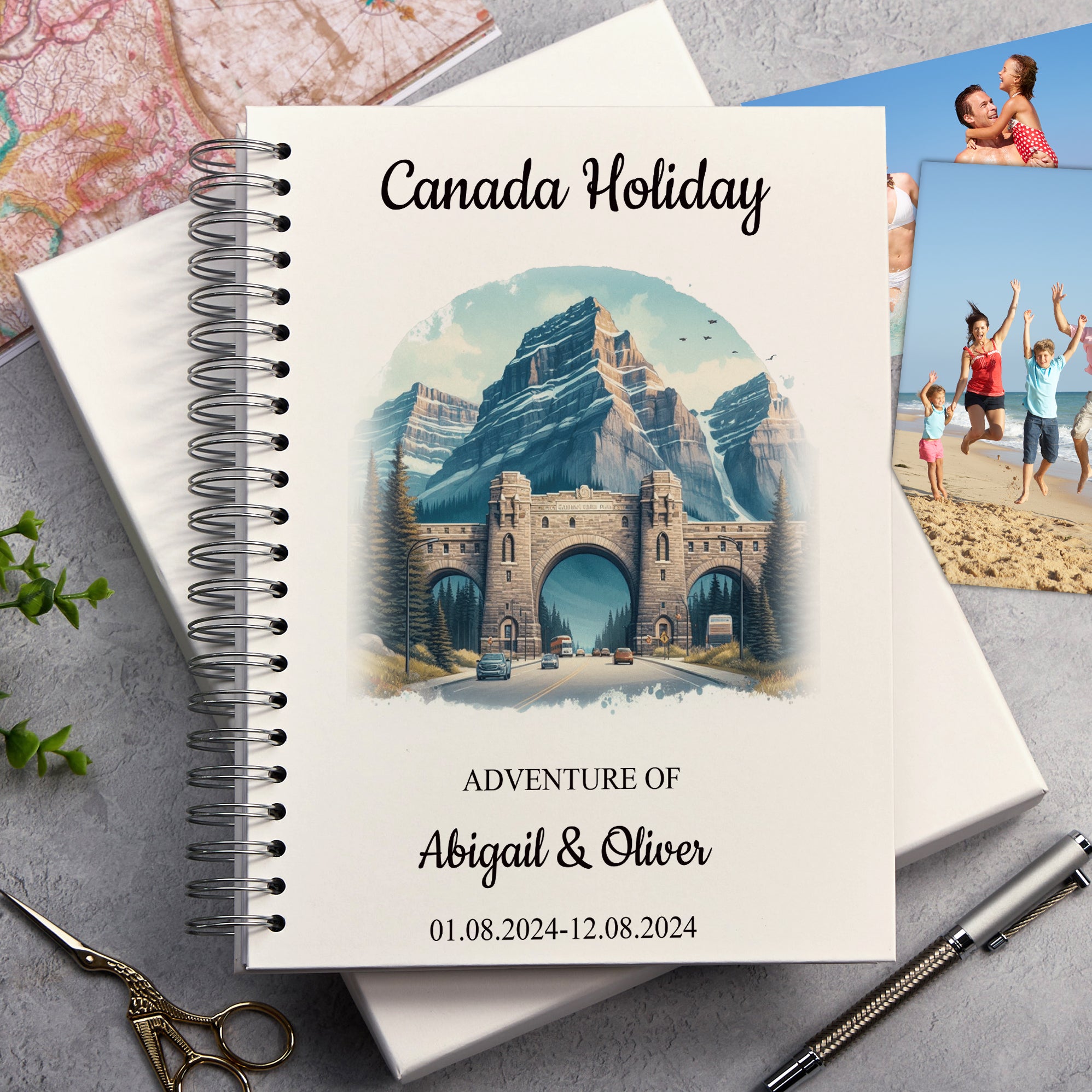 Personalised Canada Holiday Memory Scrapbook Journal Photo Albums