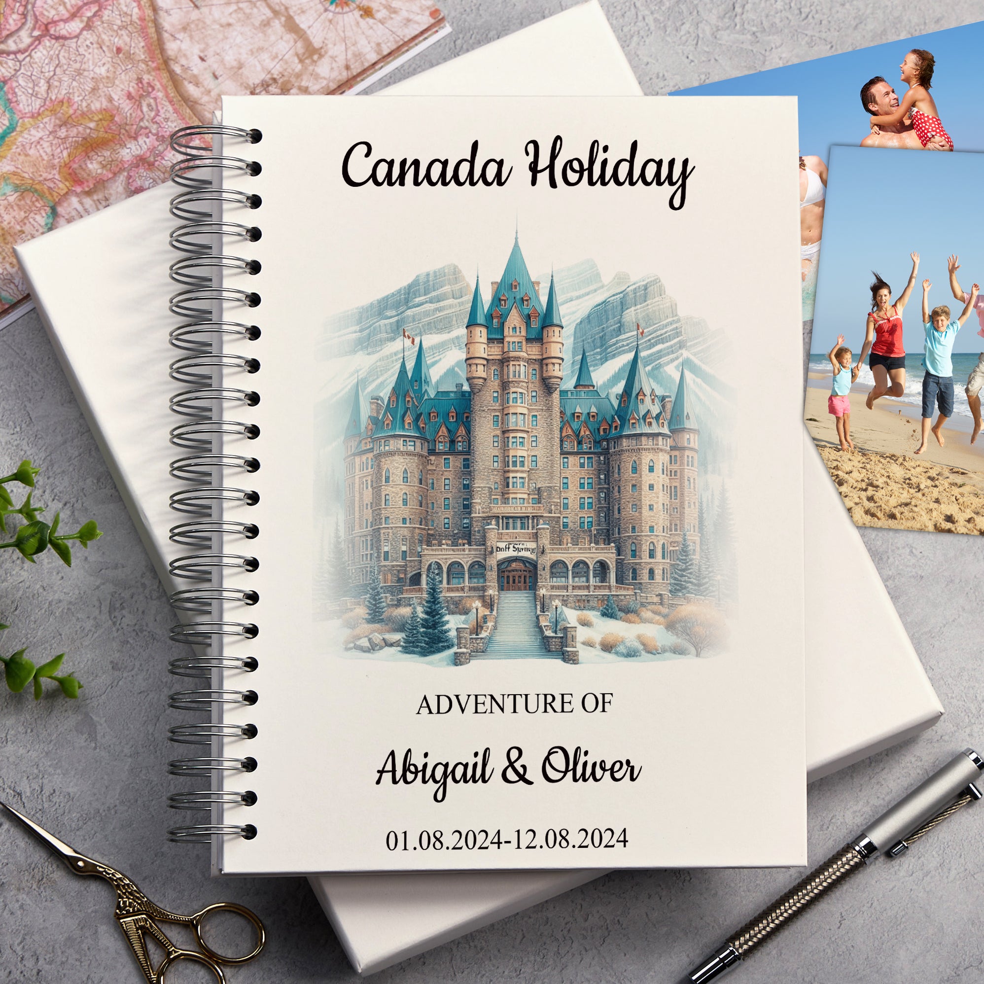 Personalised Canada Holiday Memory Scrapbook Journal Photo Albums