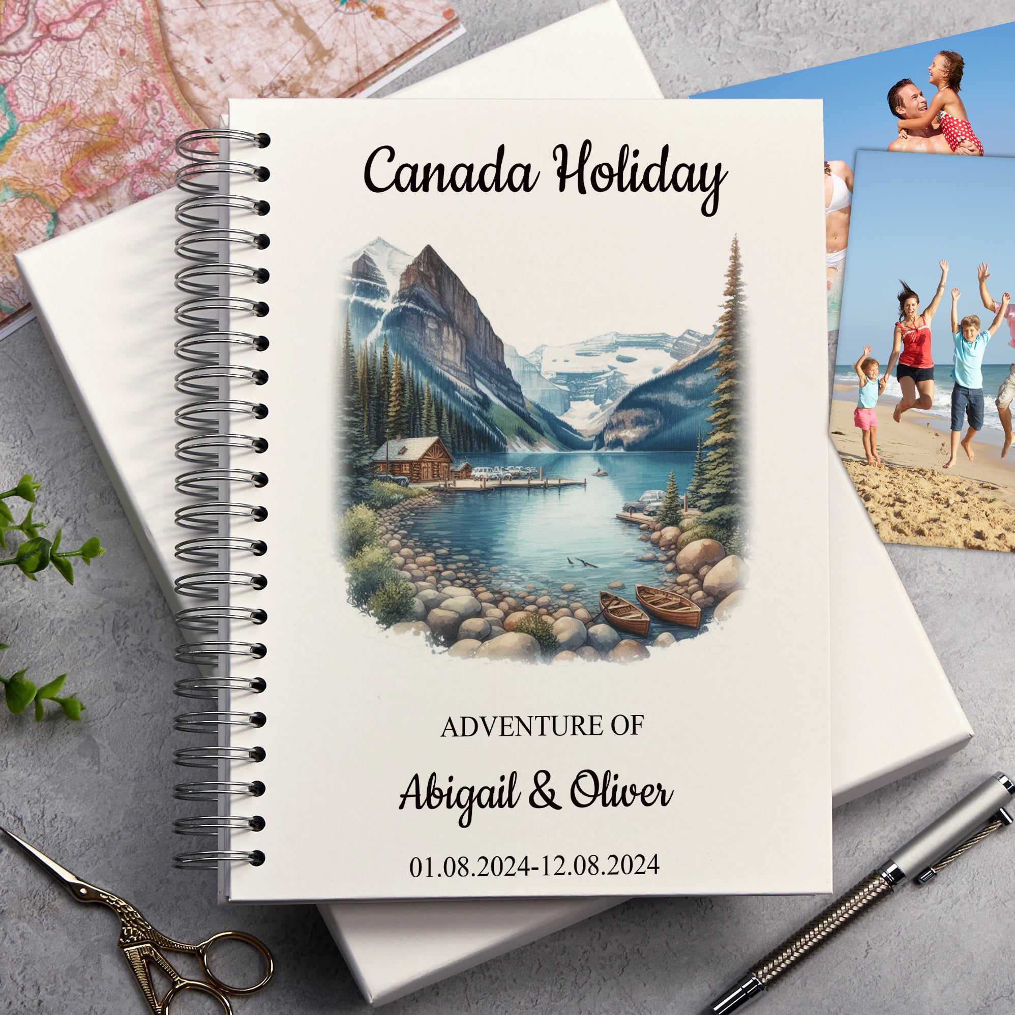 Personalised Canada Holiday Memory Scrapbook Journal Photo Albums