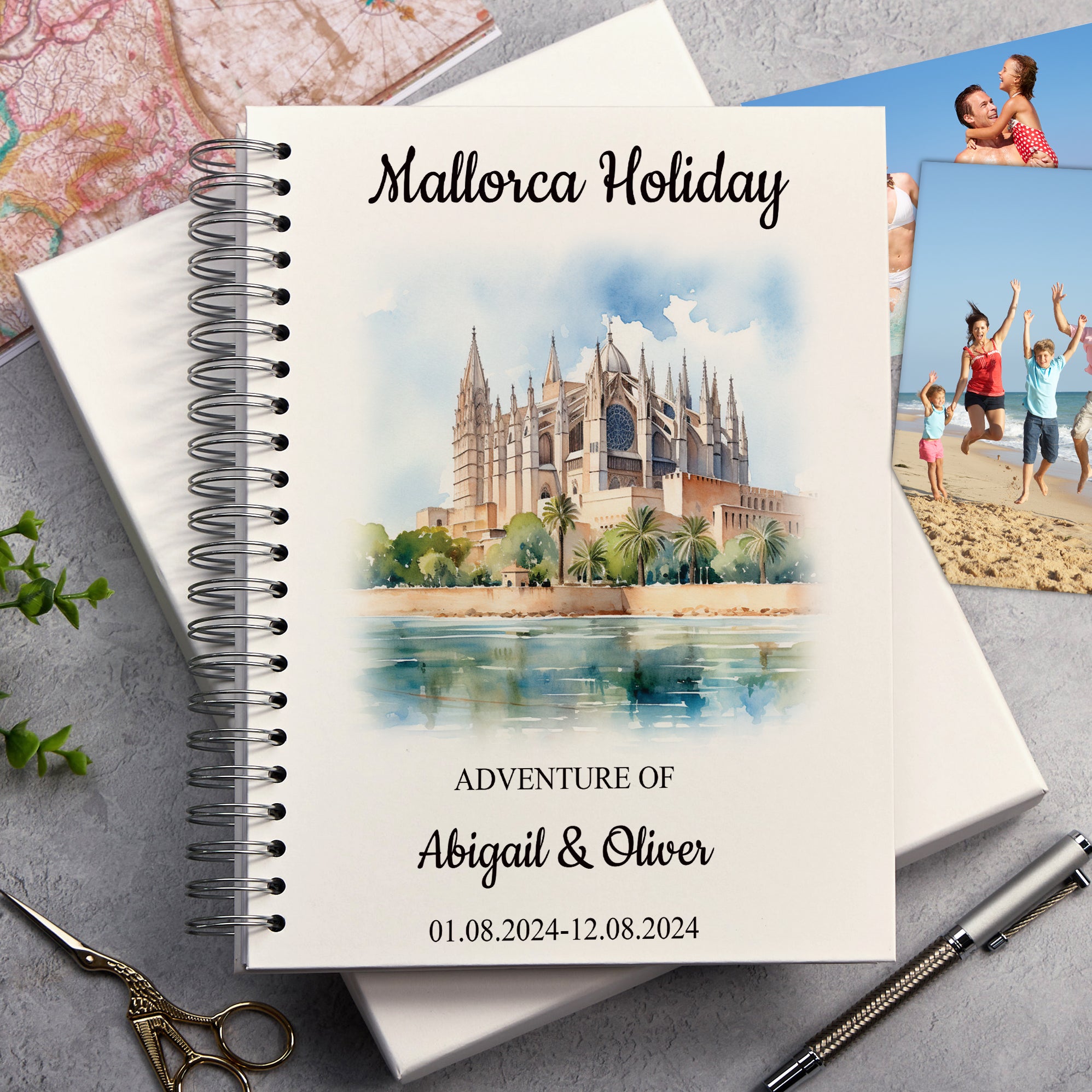 Personalised Majorca/Mallorca Holiday Memory Scrapbook Journal Photo Albums