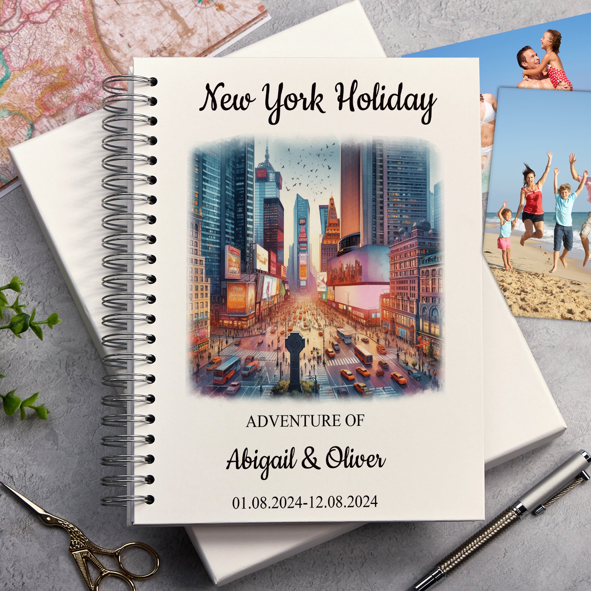 Personalised New York Holiday Memory Scrapbook Journal Photo Albums