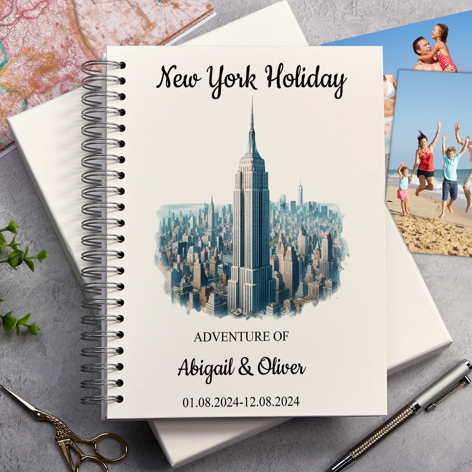 Personalised New York Holiday Memory Scrapbook Journal Photo Albums