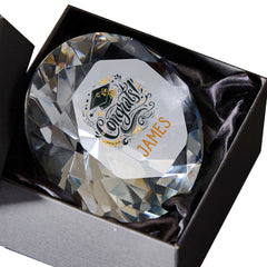 Personalised Graduation Gift Diamond Paperweight Gift Congrats