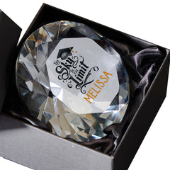 Personalised Graduation Gift Diamond Paperweight Gift Sky Is The Limit