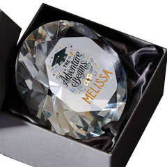 Personalised Graduation Gift Diamond Paperweight Gift Adventure Begins