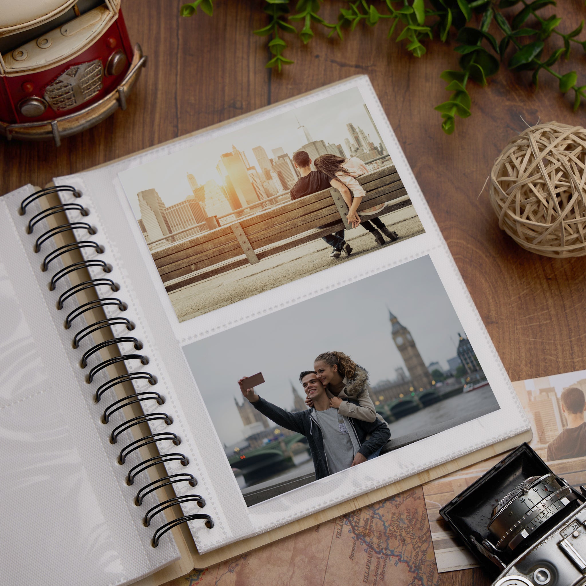 Personalised Large Engraved Wooden Photo Album Orlando Holiday