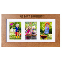 Me and My Brother Wooden Triple Photo Picture Frame 6 x 4