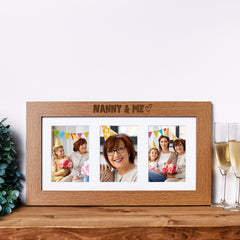 Nanny and Me Wooden Triple Photo Picture Frame 6 x 4