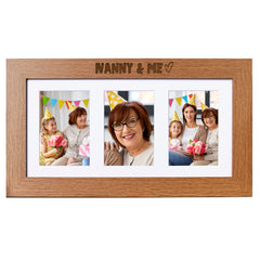 Nanny and Me Wooden Triple Photo Picture Frame 6 x 4