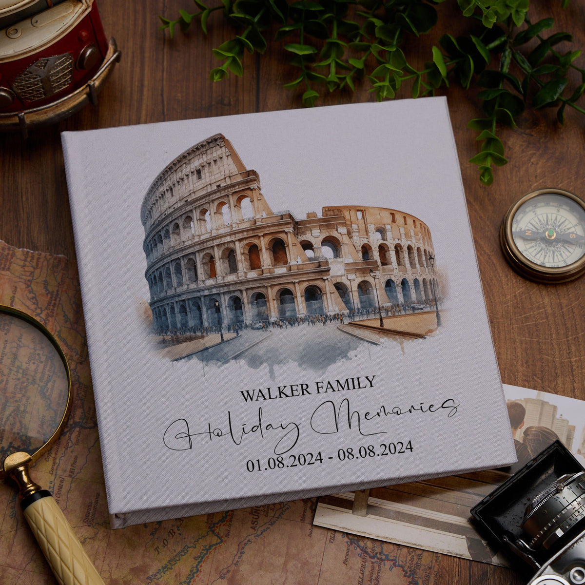 Personalised Rome Holiday Memory Adventure Book Bound Albums