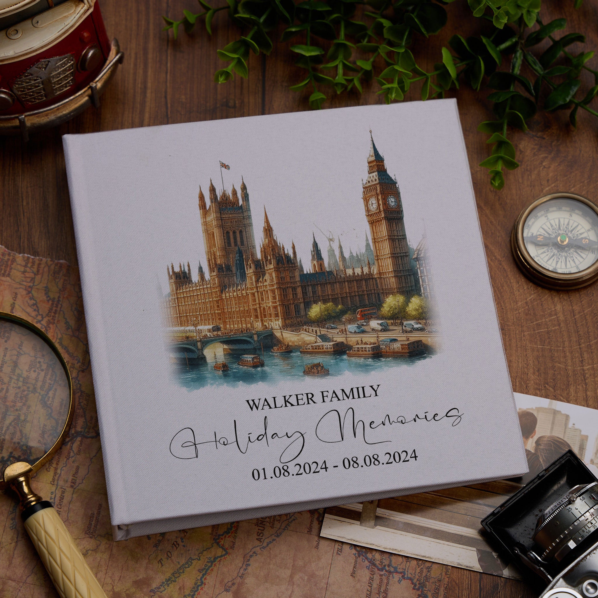 Personalised England, London Holiday Memory Adventure Book Bound Albums