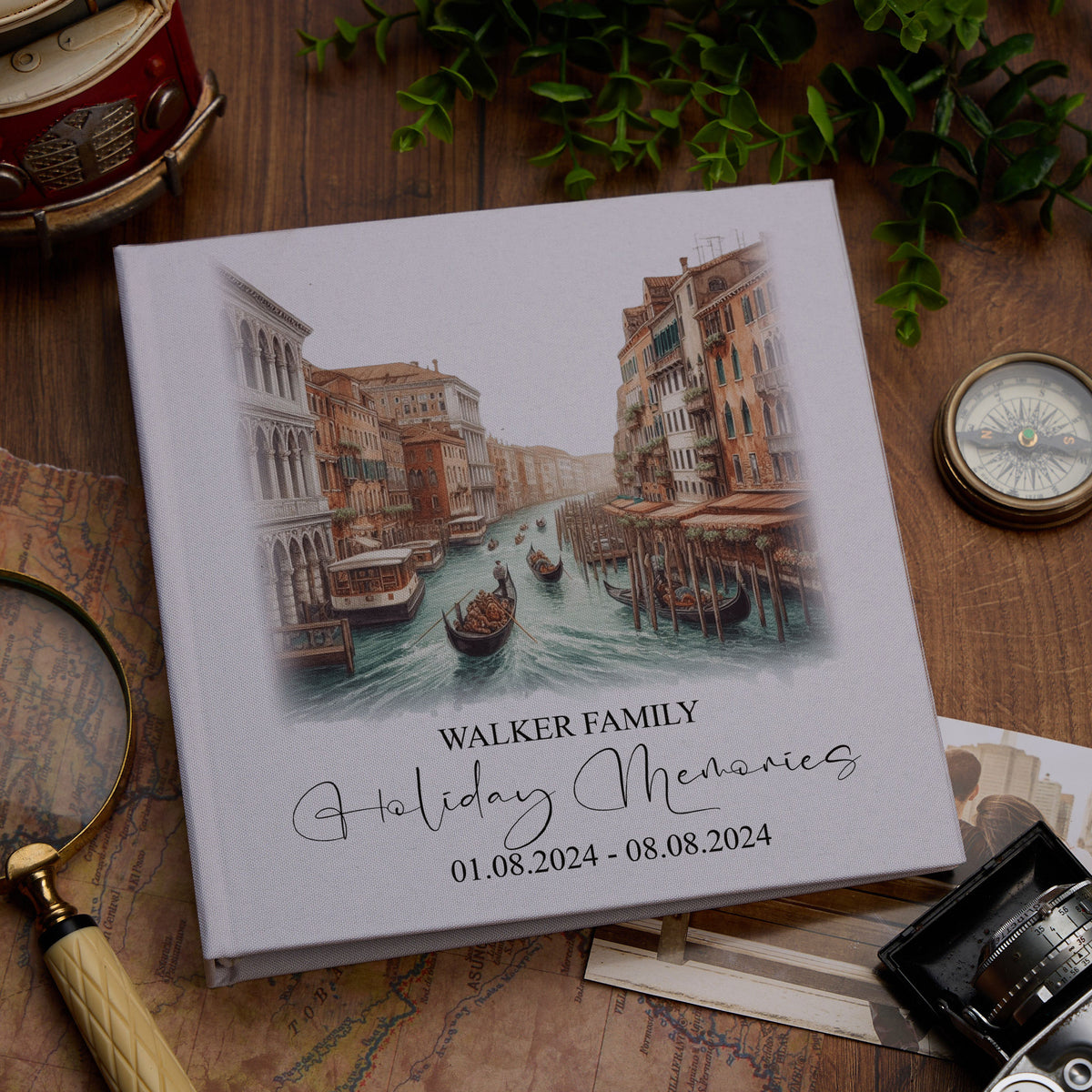 Personalised Venice Holiday Memory Adventure Book Bound Albums