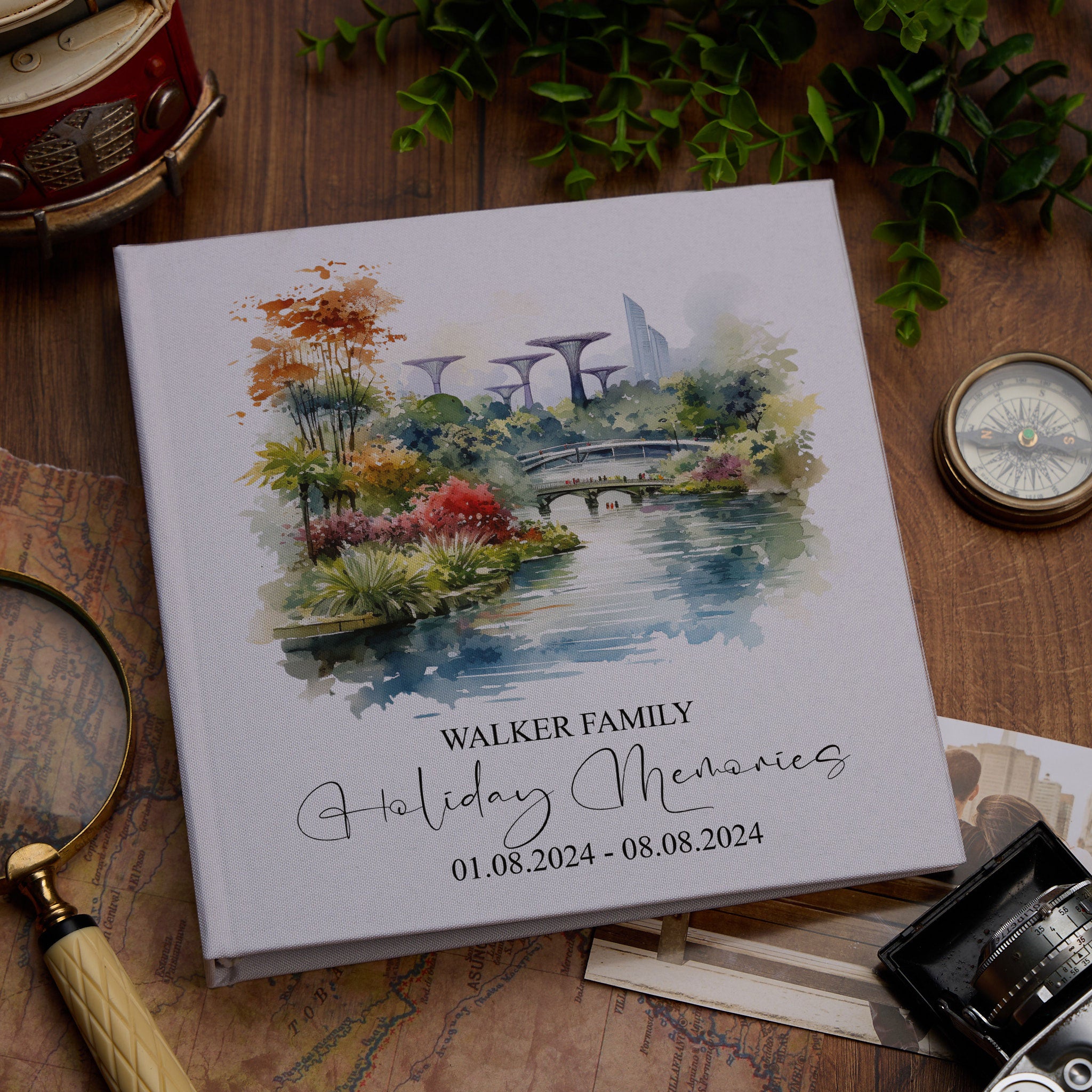 Personalised Singapore Holiday Memory Adventure Book Bound Albums