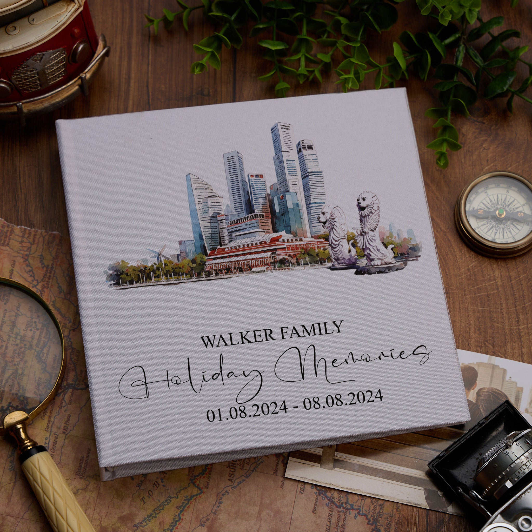 Personalised Singapore Holiday Memory Adventure Book Bound Albums