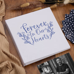 Large Book Bound Forever In Our Hearts Memorial Remembrance Photo Album