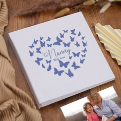 Large Book Bound Nanny With Love Gift With Butterflies Photo Album