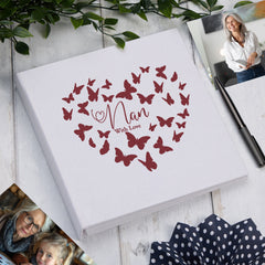 Large Book Bound Nan With Love Gift With Butterflies Photo Album