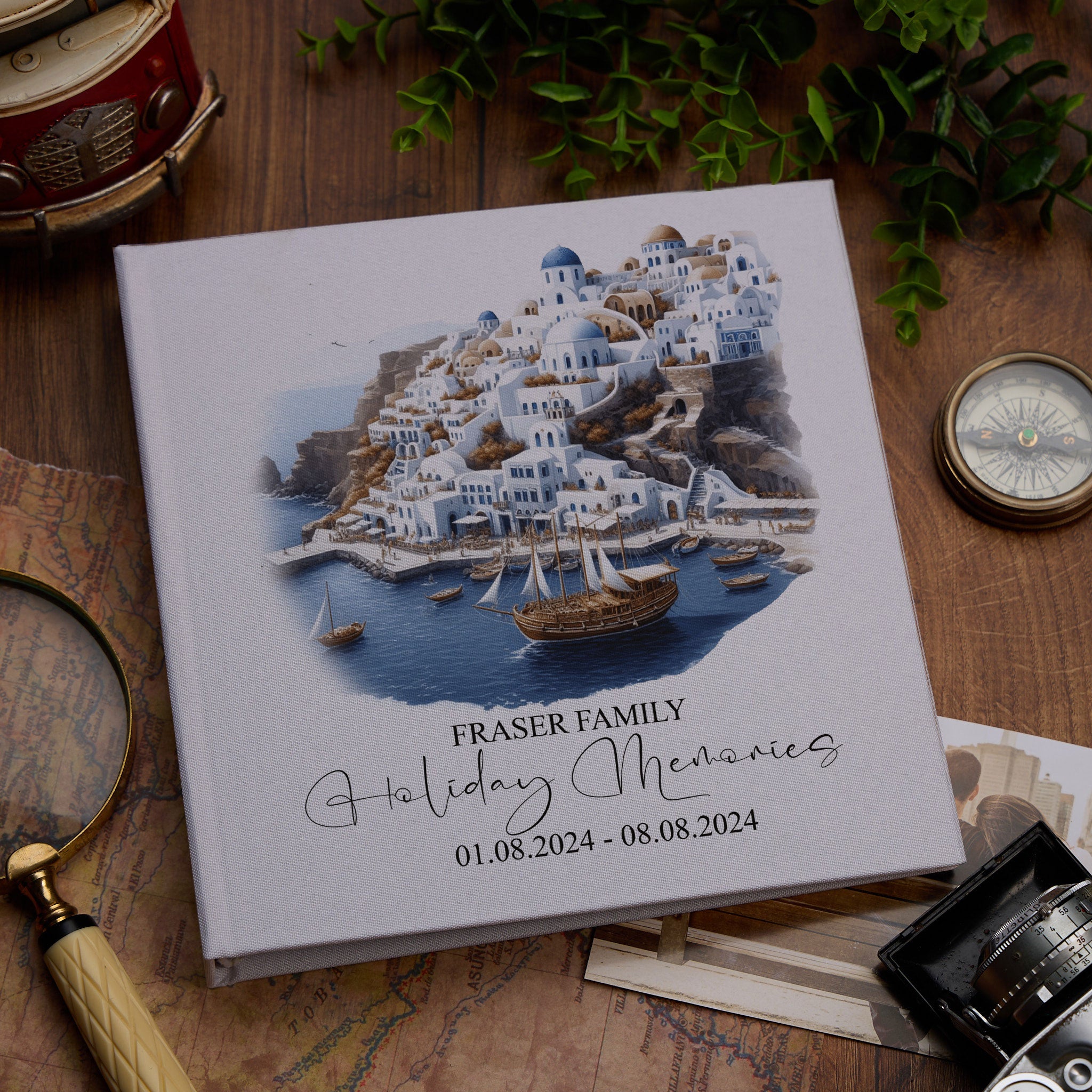 Personalised Greece Holiday Memory Adventure Book Bound Albums