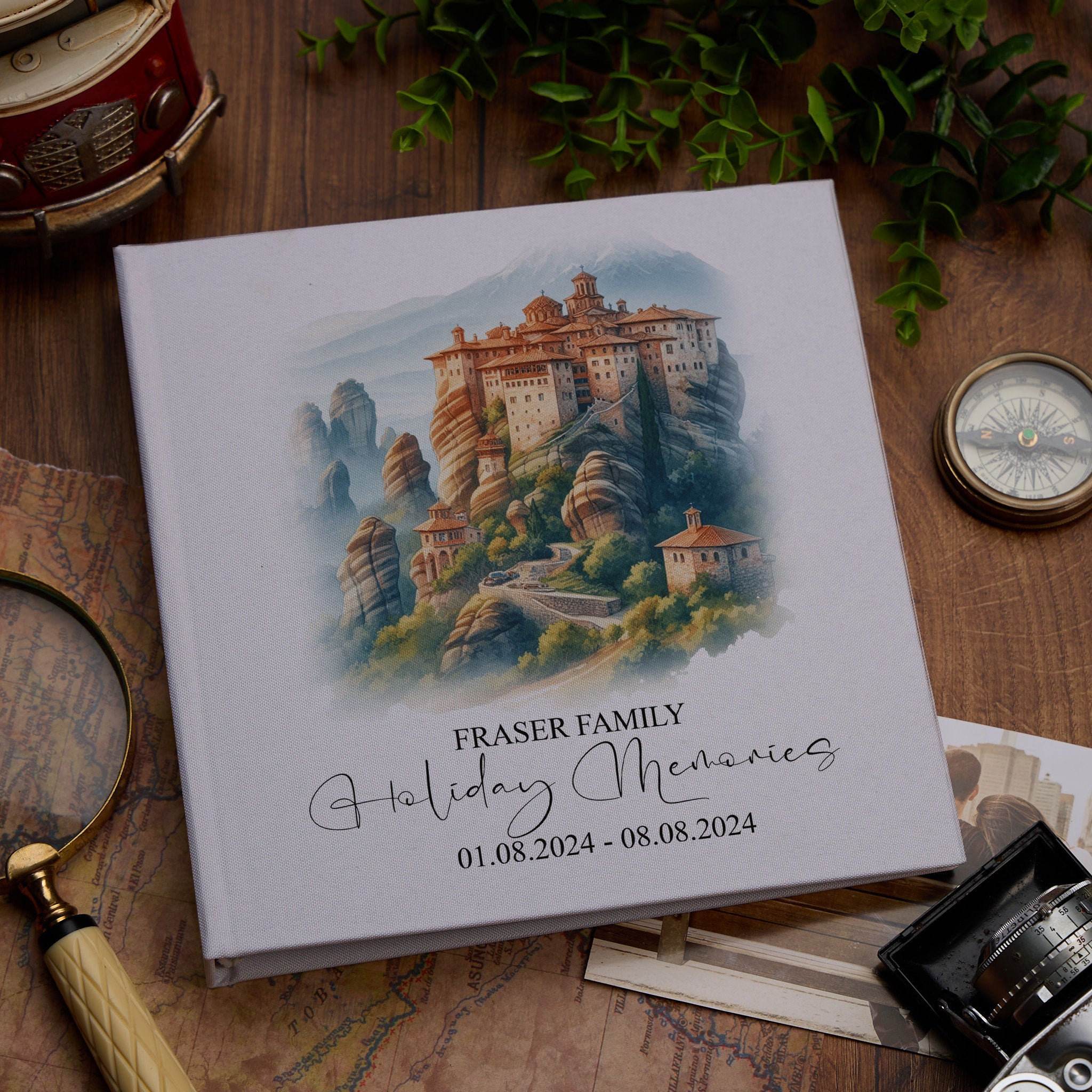 Personalised Greece Holiday Memory Adventure Book Bound Albums