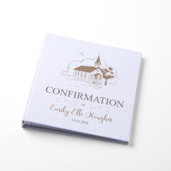 Large Book Bound Personalised Confirmation Photo Album With Church