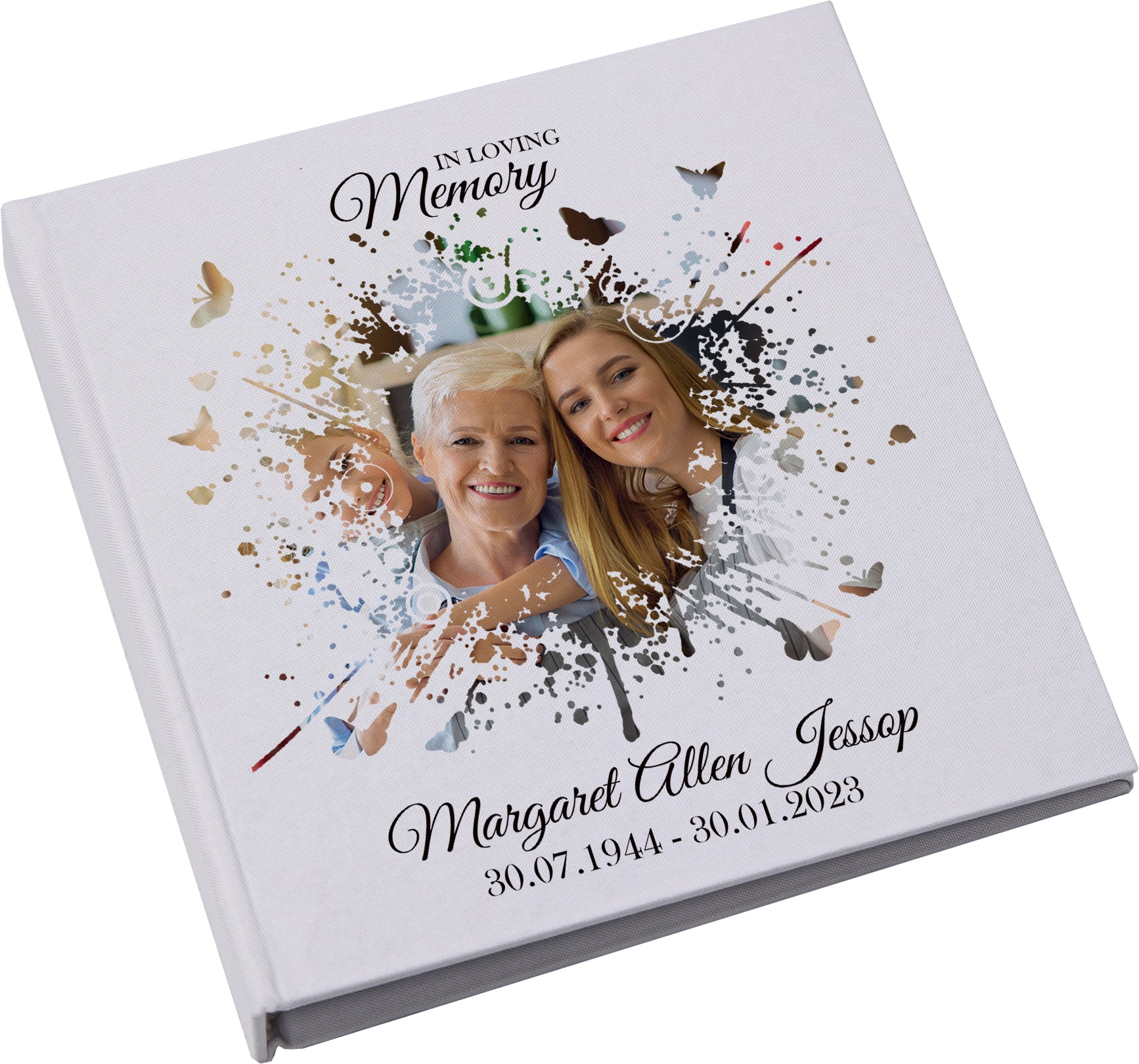 Large Book Bound Personalised Photo Funeral Condolence Memorial Album BBP-10