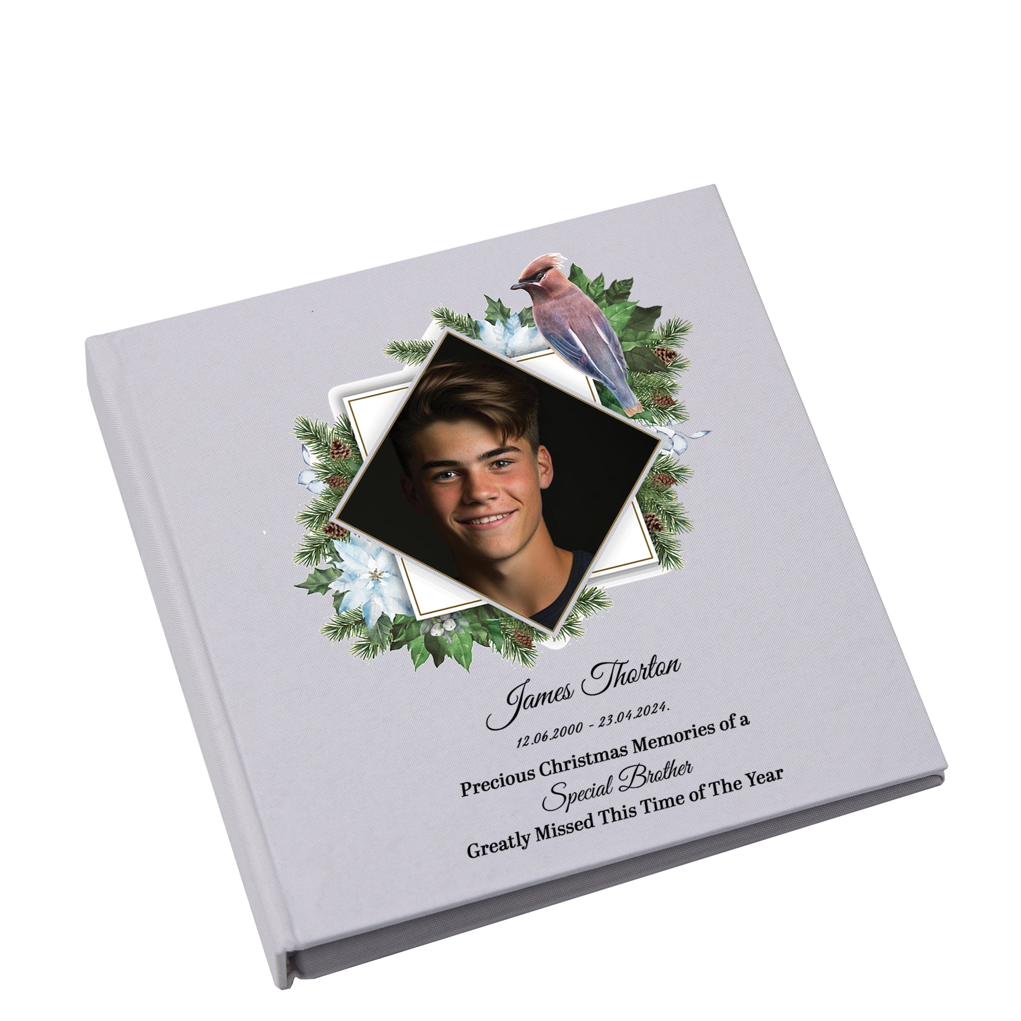 Large Book Bound Personalised Photo Funeral Condolence Christmas Memory Book Album