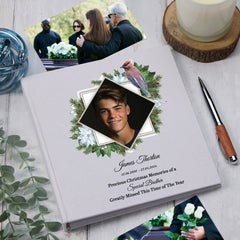 Large Book Bound Personalised Photo Funeral Condolence Christmas Memory Book Album