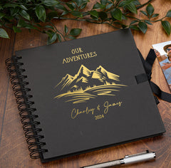 Personalised Our Adventures With Mountains Travel Journal Album Scrapbook Multiple Colour