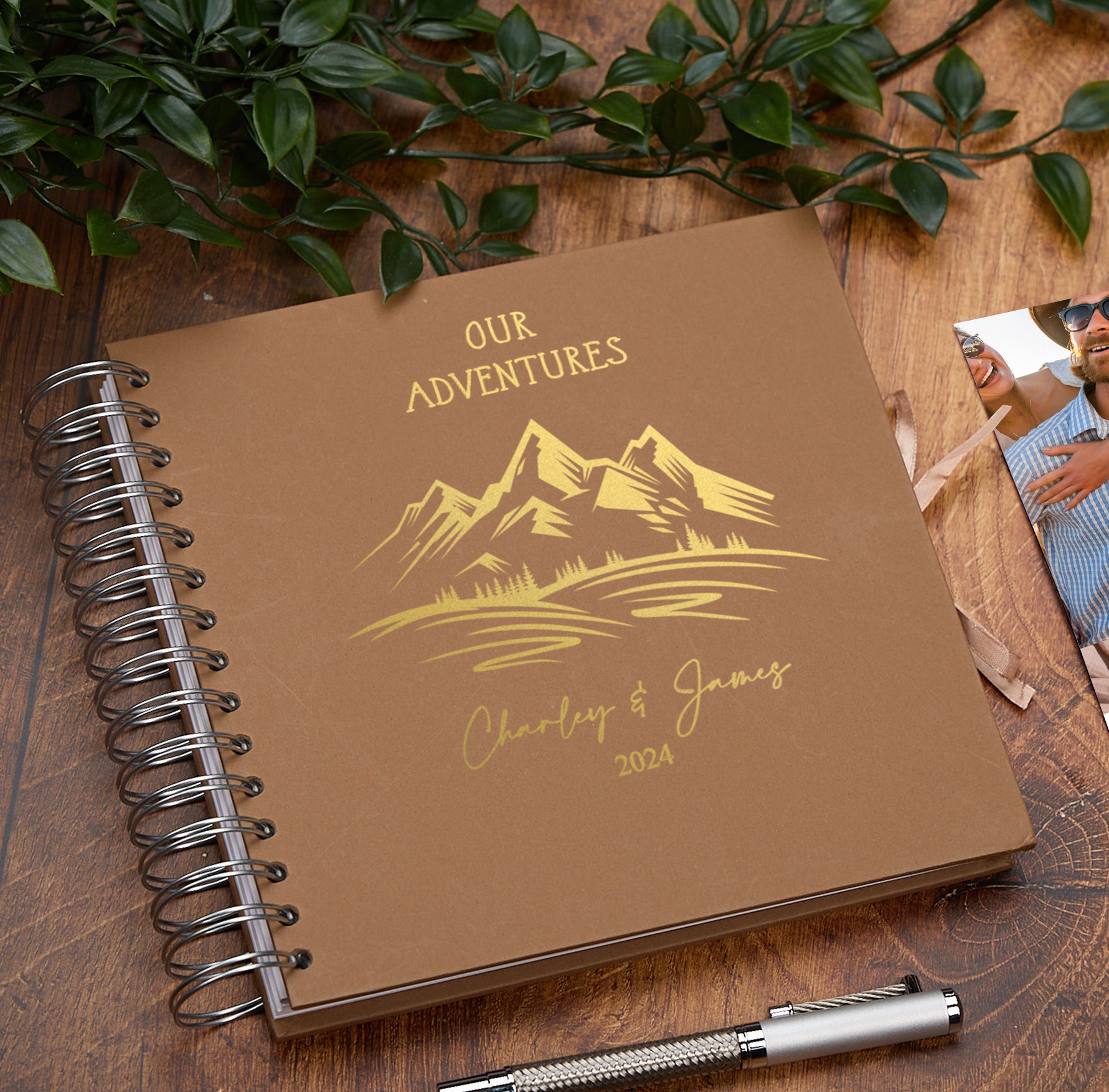 Personalised Our Adventures With Mountains Travel Journal Album Scrapbook Multiple Colour