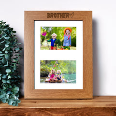 Brother Photo Picture Frame Double 6x4 Inch Landscape