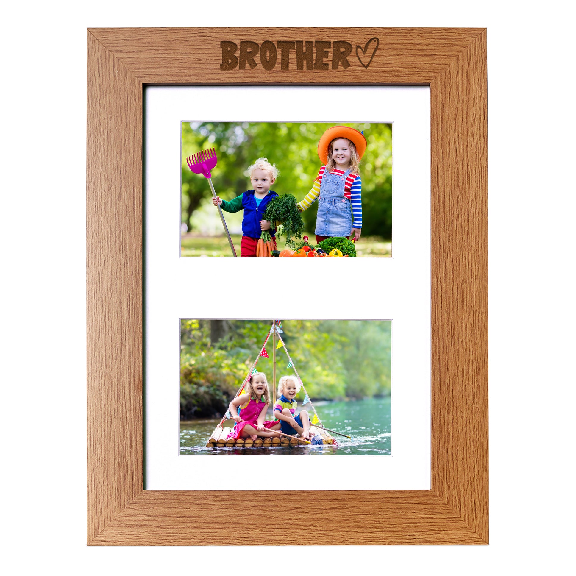 Brother Photo Picture Frame Double 6x4 Inch Landscape