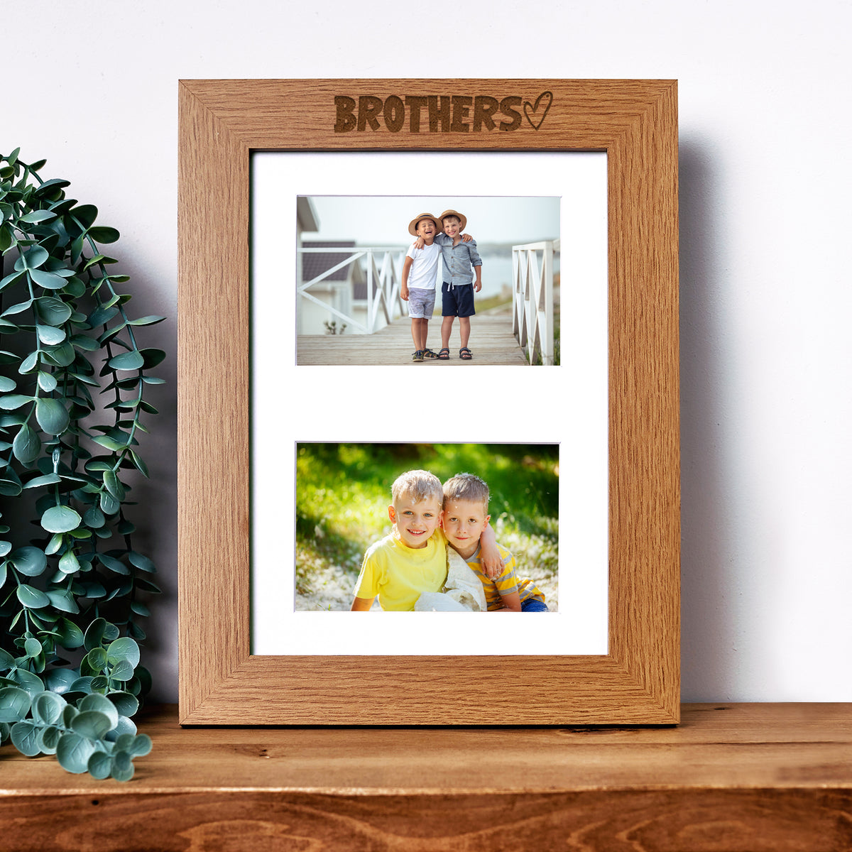 Brothers Photo Picture Frame Double 6x4 Inch Landscape