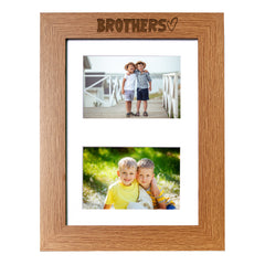 Brothers Photo Picture Frame Double 6x4 Inch Landscape