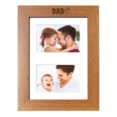 Dad Photo Picture Frame Double 6x4 Inch Landscape