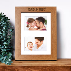 Dad and Me Photo Picture Frame Double 6x4 Inch Landscape