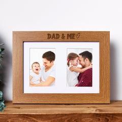 Dad and Me Photo Picture Frame Double 6x4 Inch