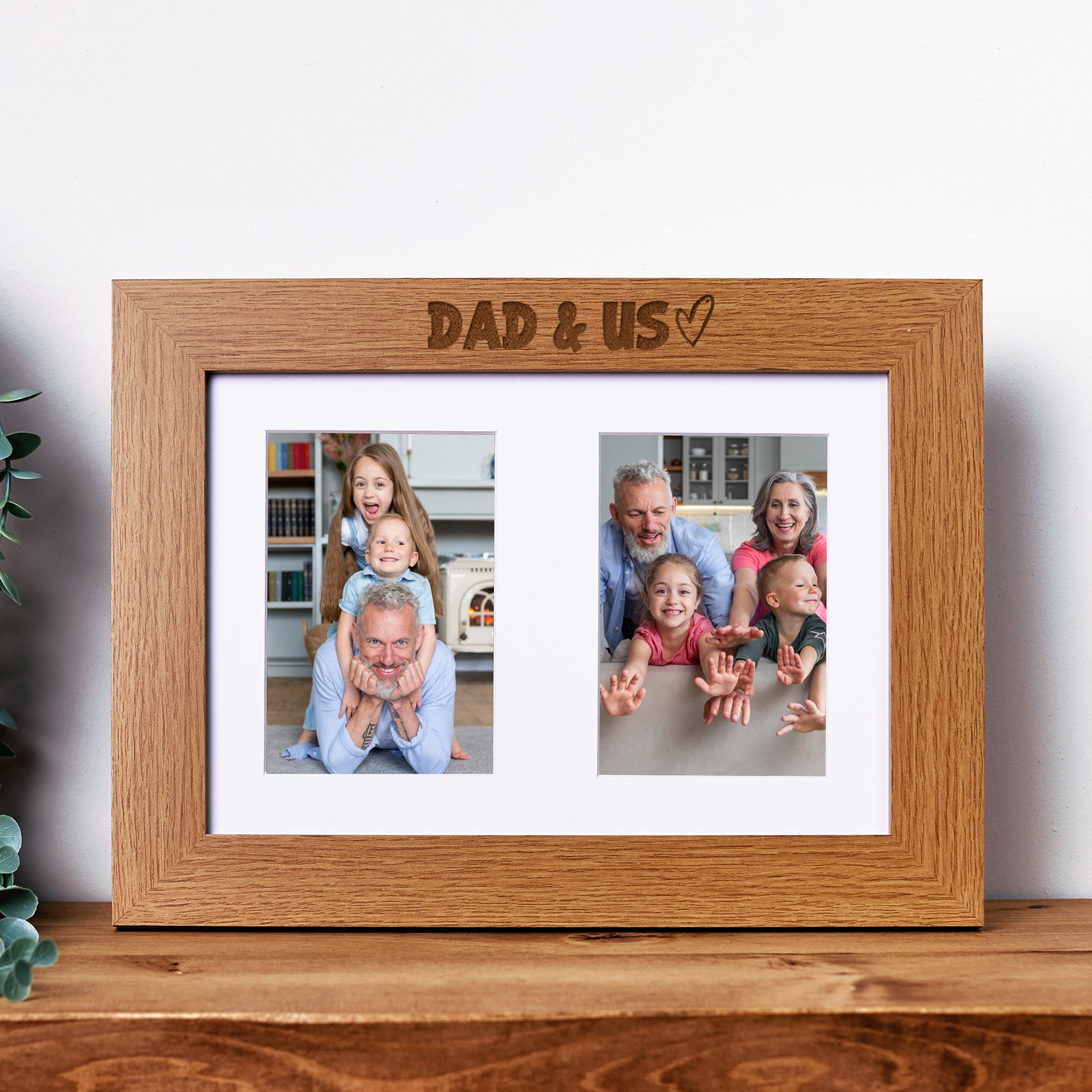 Dad and Us Photo Picture Frame Double 6x4 Inch