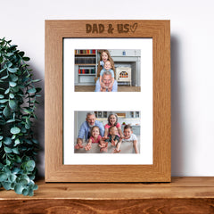 Dad and Us Photo Picture Frame Double 6x4 Inch Landscape