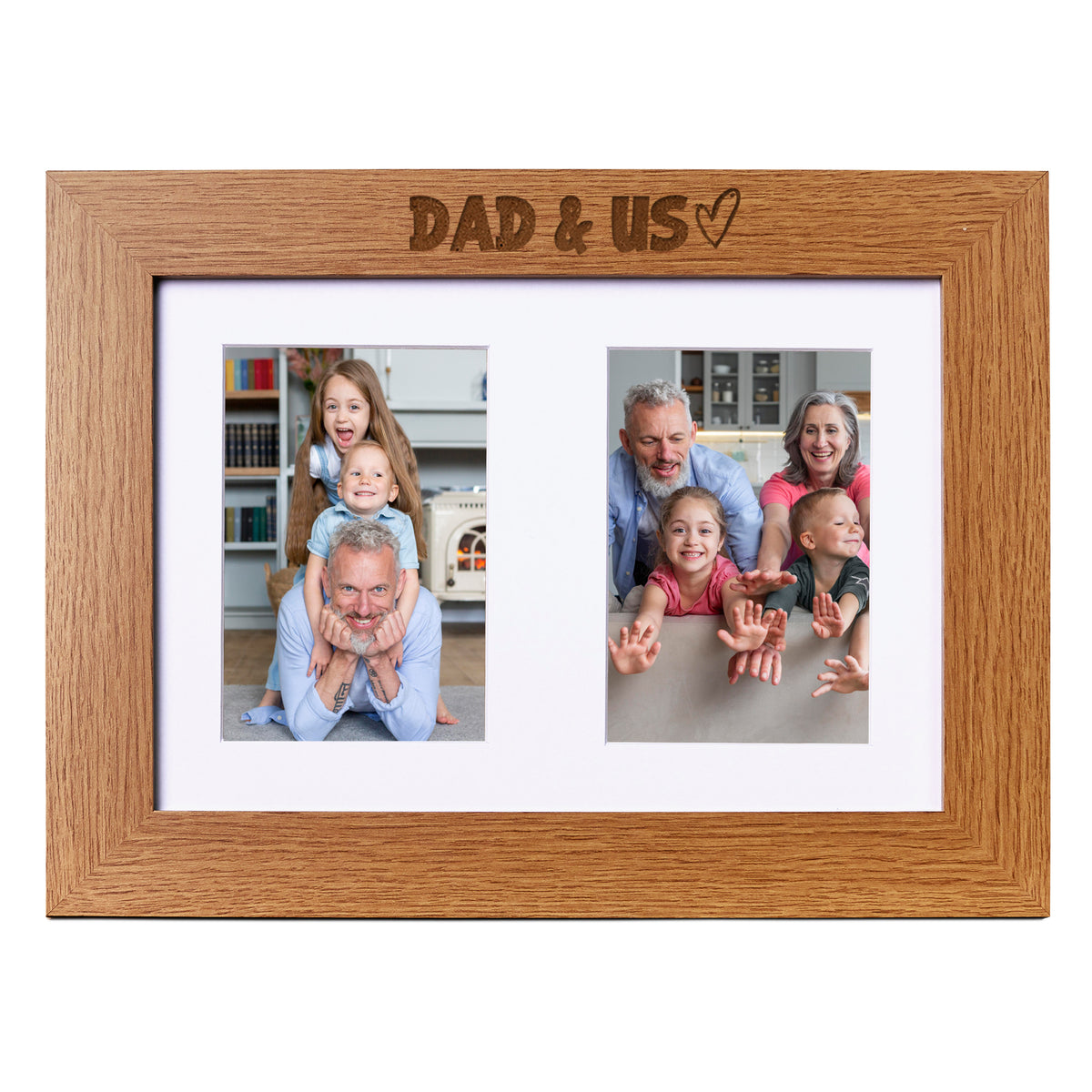 Dad and Us Photo Picture Frame Double 6x4 Inch