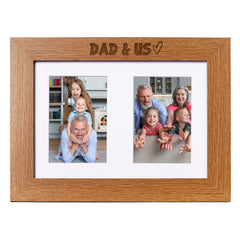 Dad and Us Photo Picture Frame Double 6x4 Inch