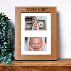 Daddy and Us Photo Picture Frame Double 6x4 Inch Landscape