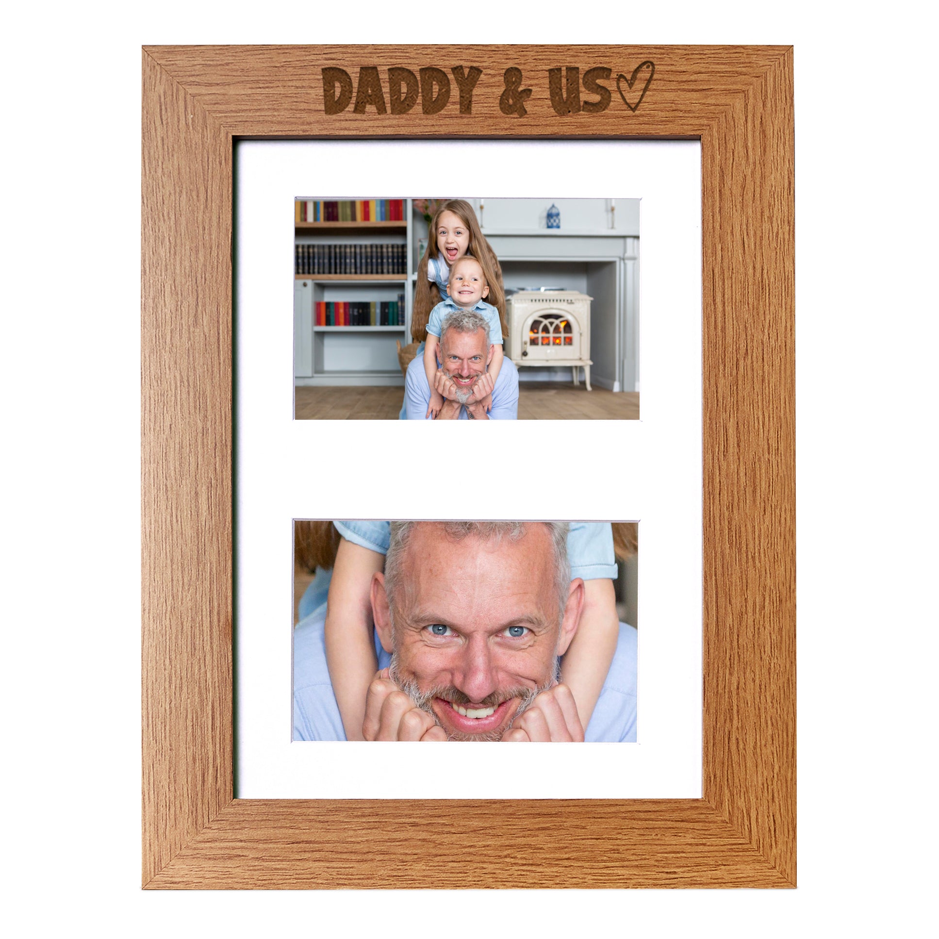 Daddy and Us Photo Picture Frame Double 6x4 Inch Landscape