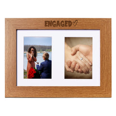 Engagement Photo Picture Frame Double 6x4 Inch