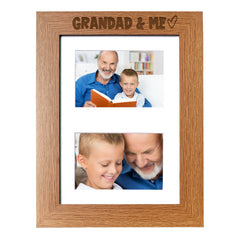 Grandad and Me Photo Picture Frame Double 6x4 Inch Landscape