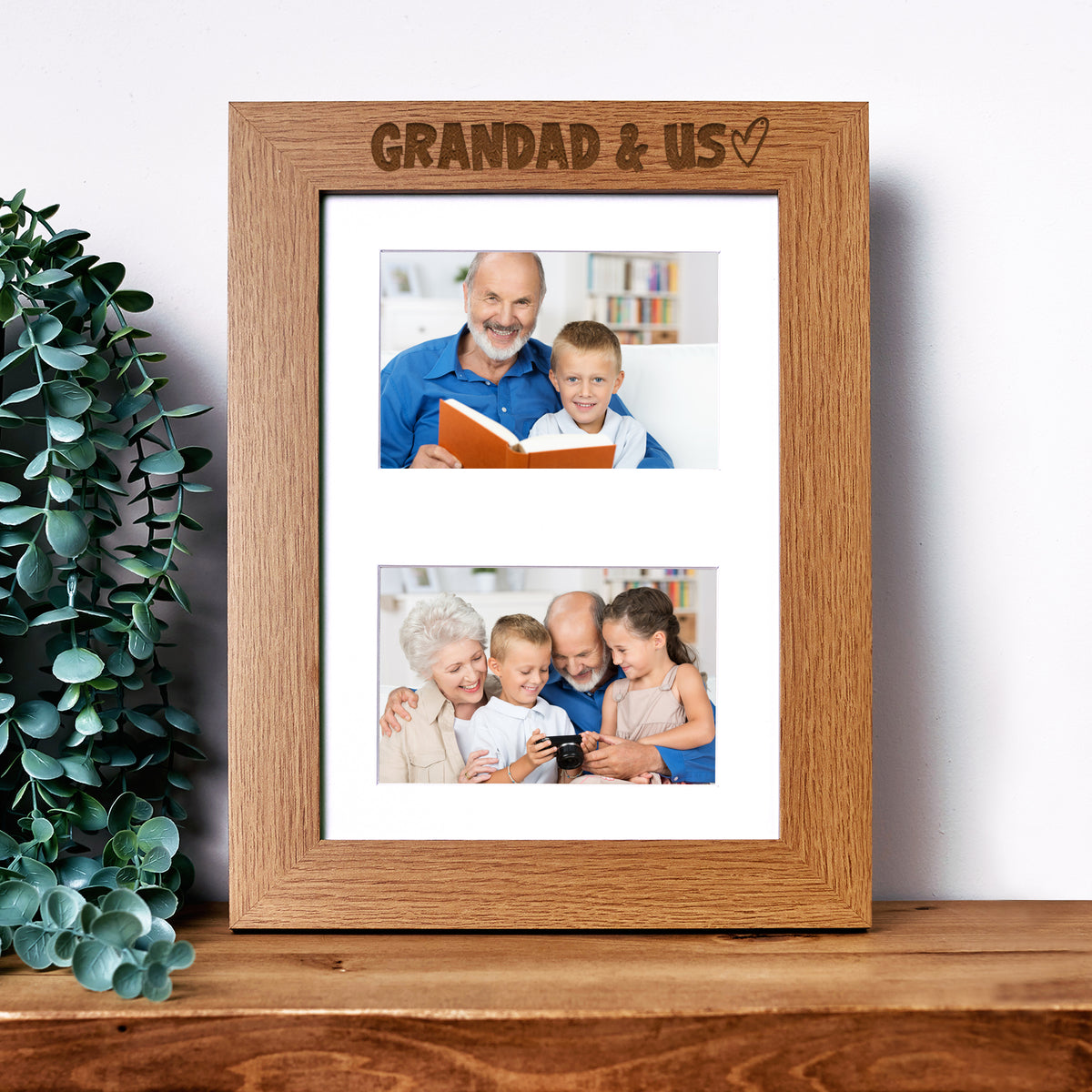 Grandad and Us Photo Picture Frame Double 6x4 Inch Landscape