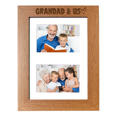 Grandad and Us Photo Picture Frame Double 6x4 Inch Landscape