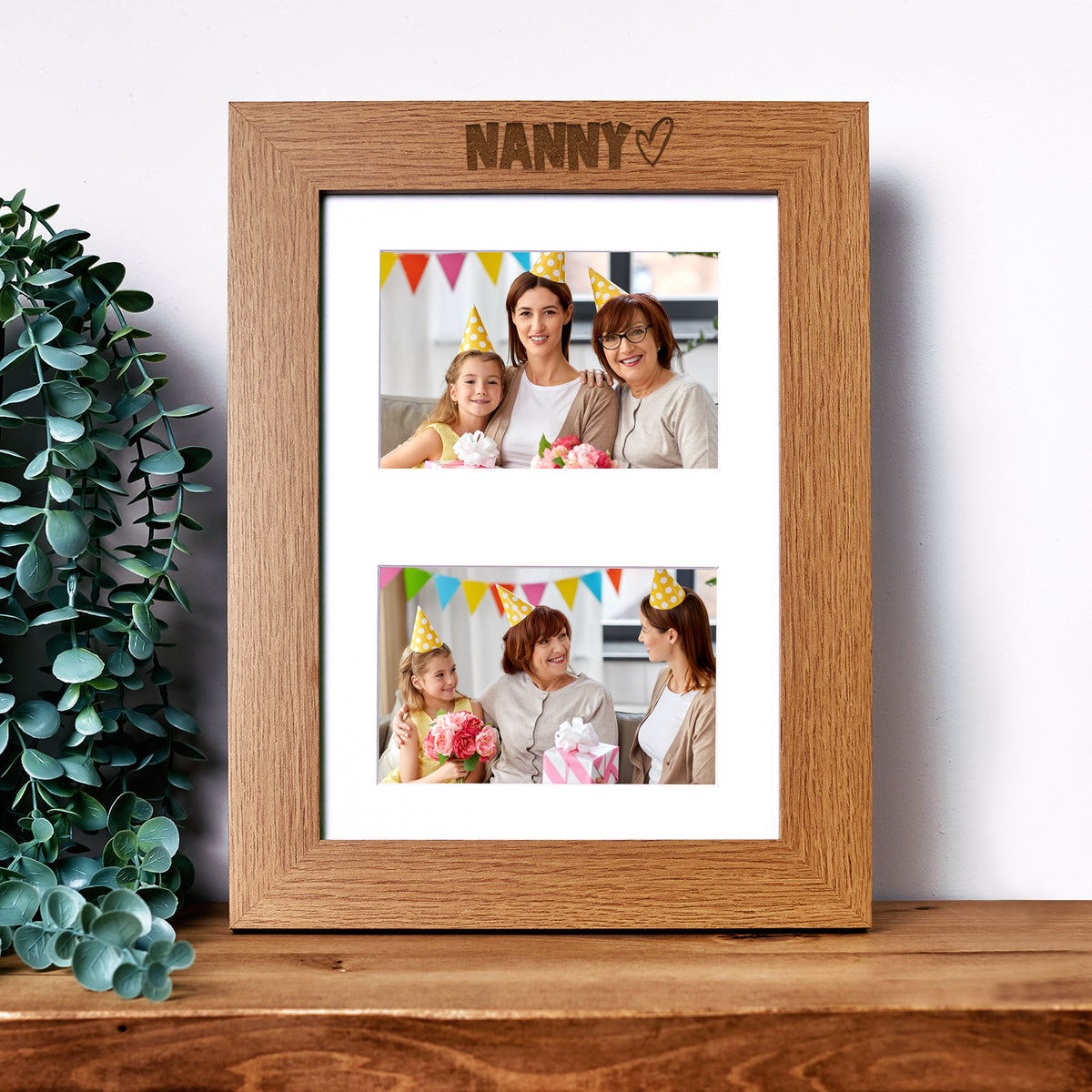 Nanny Photo Picture Frame Double 6x4 Inch Landscape